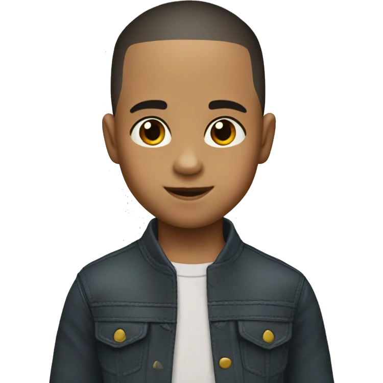 little boy 6 years old buzz cut with black hair light skin spanish  emoji