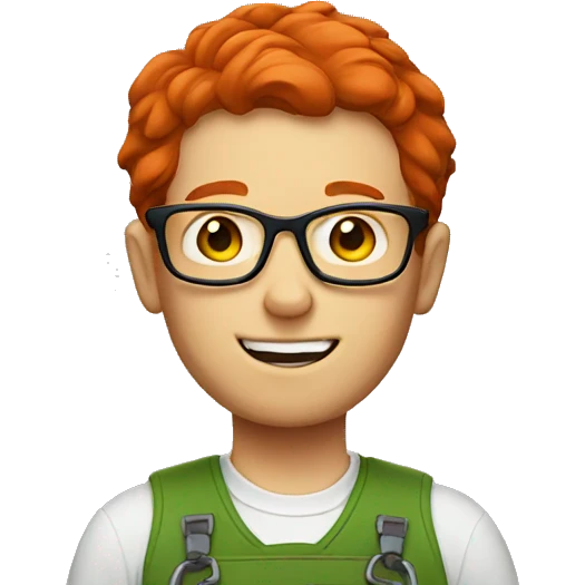 Gardener with red hair and glasses emoji