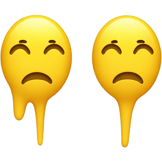 Yellow emoji with a upside down yellow heart at the bottom with a ups emoji