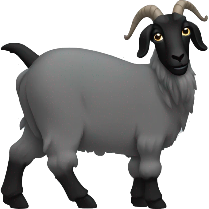 sideways black goat emoji