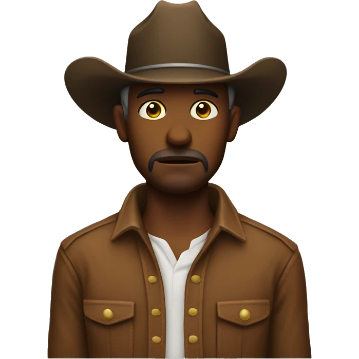 Sad cowboy emoji in the style of Apple’s emojis emoji