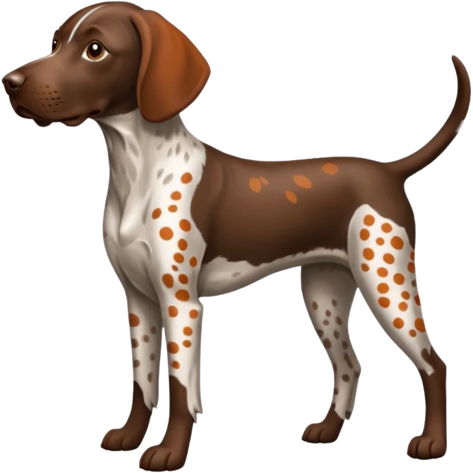 orange spotted german short haired pointer small tail emoji