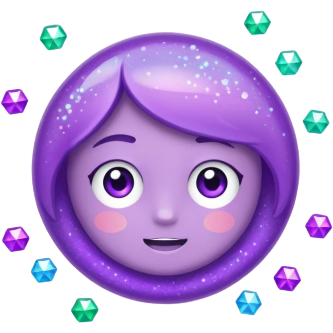 glitter purple and cian !  emoji