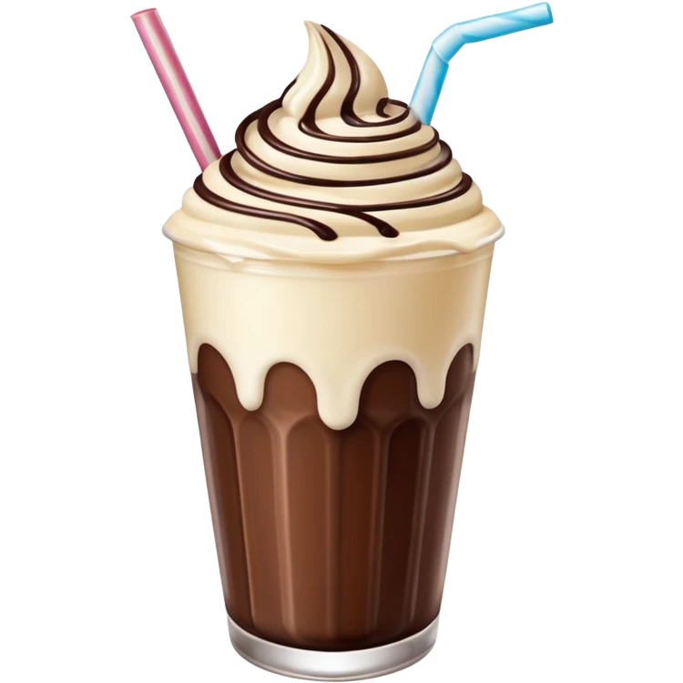milkshake with msache emoji