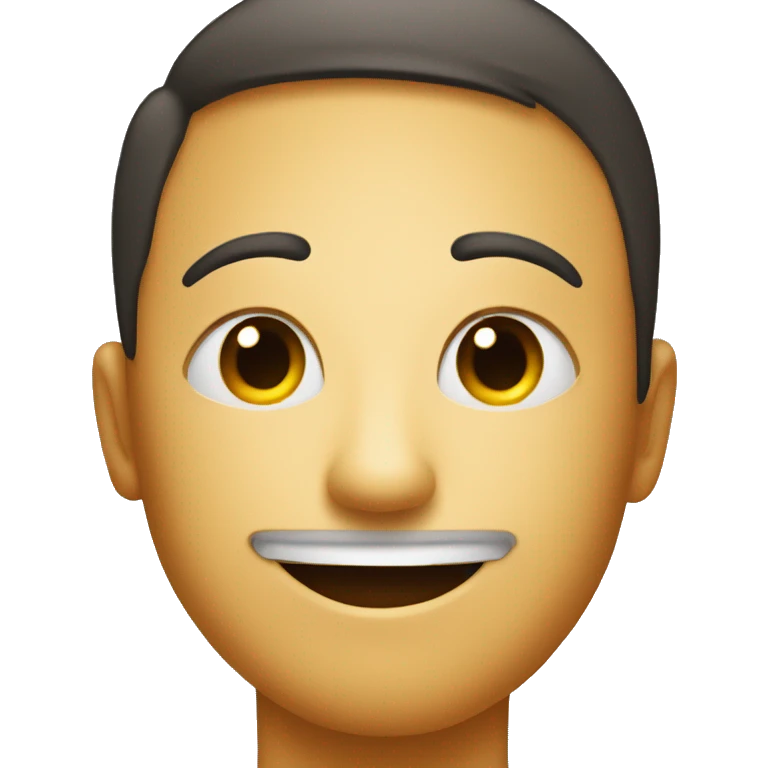 An emoji that is smiling with a cosed eye but only the half of he face is visible emoji