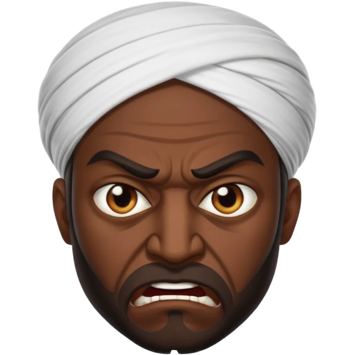 in profile, angry Iranian emoji