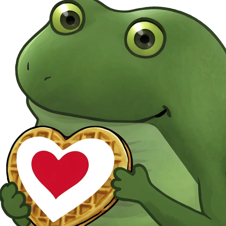 beige heart waffle emoji