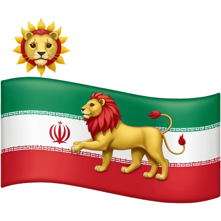 flag of Iran in period of pahlavi emoji