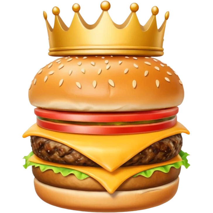 burger with crown emoji