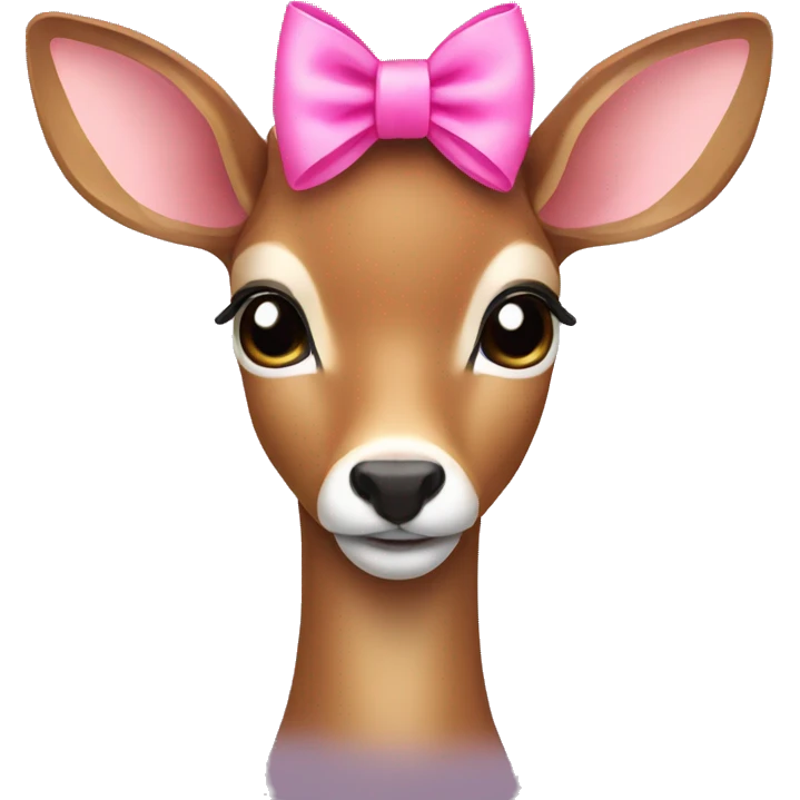 doe with pink bow emoji