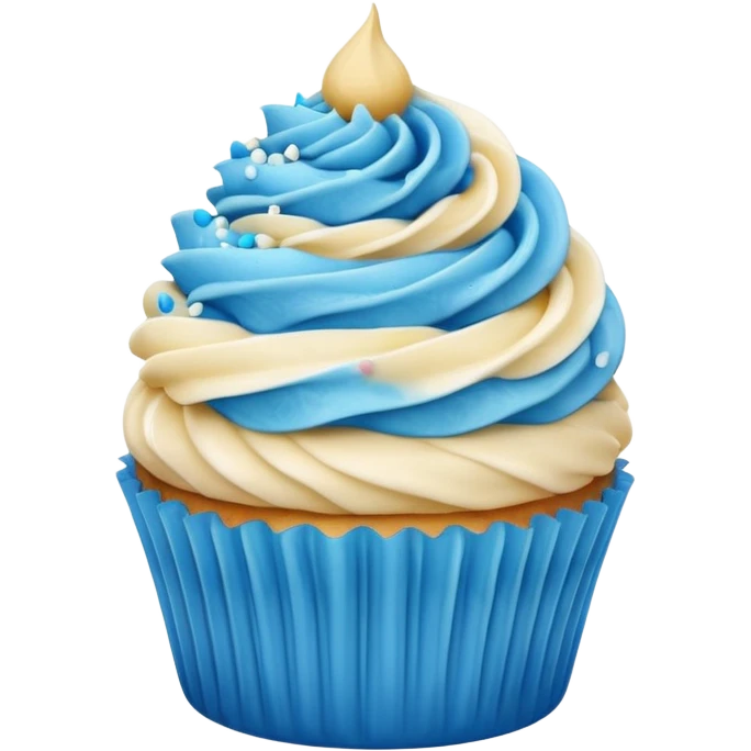 Cupcake with blue icing emoji