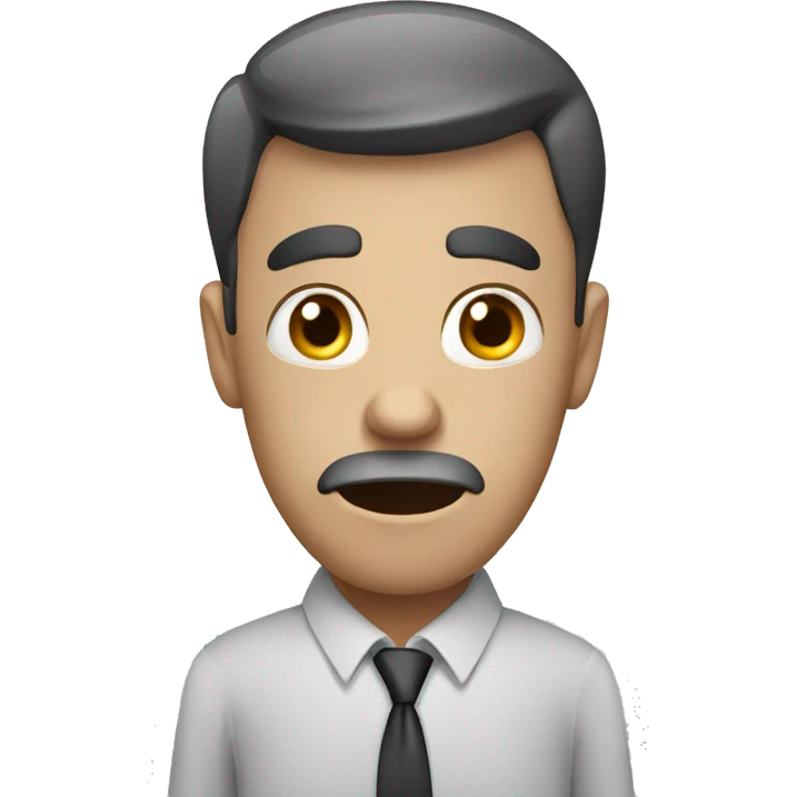 Stressed office boy emoji