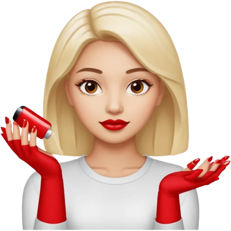 A normal human emoji with nails💅 this emoji but without the nail polish, a female with polished nails 💅  emoji