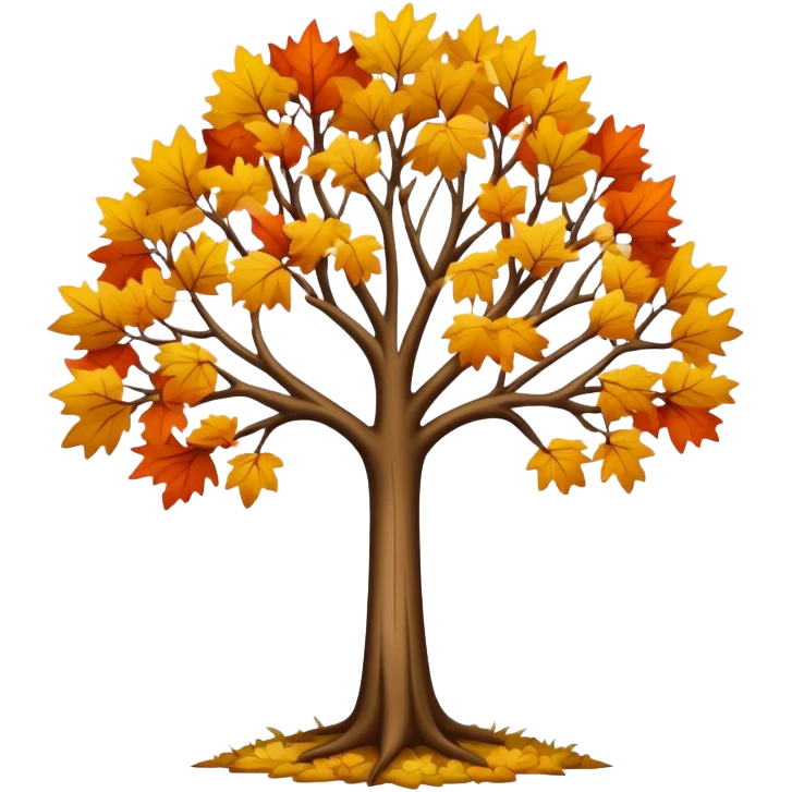 autumn leafless tree emoji