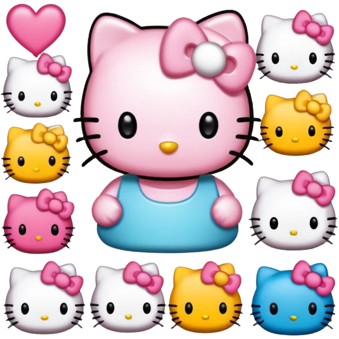 Hello Kitty stickers emoji