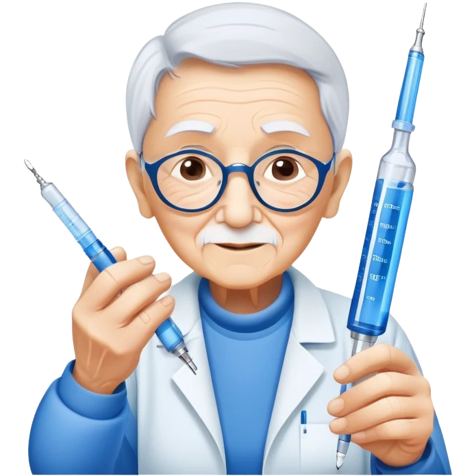logo for a website about Type 1 diabetes and aging to share knowledge and ways of coping emoji
