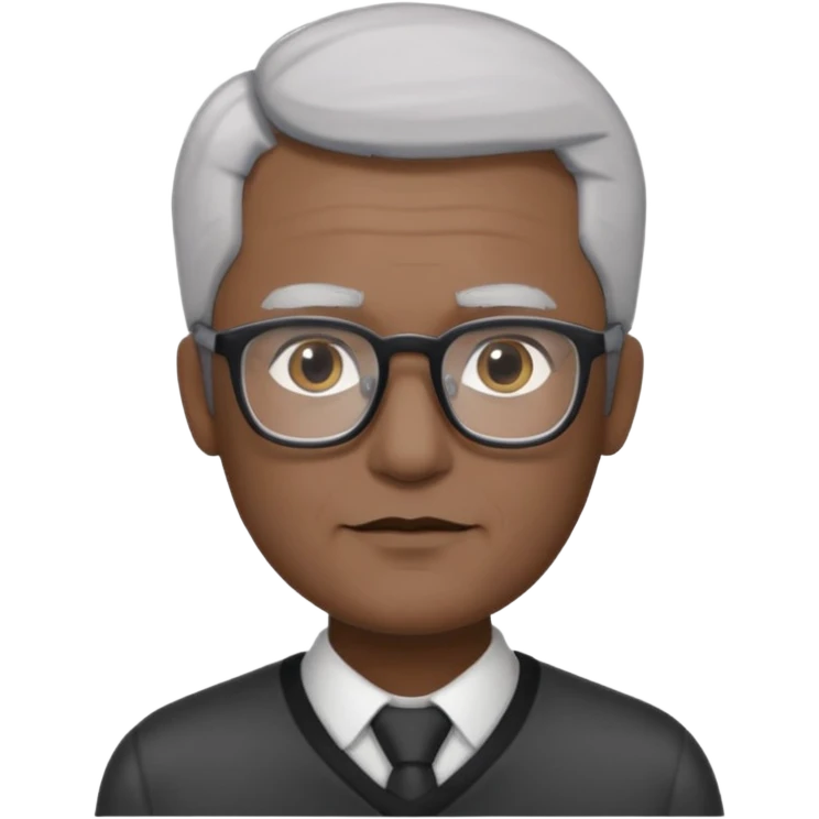 padre con gafas rectangulares poco pello y color blanco y negro sin arujas emoji
