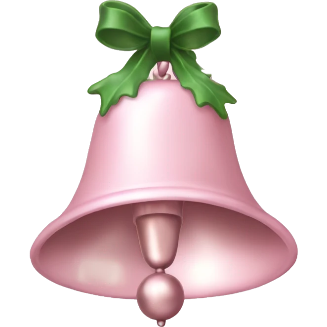 pale pink christmas bell emoji
