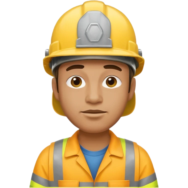 garbage man with yellowhelmet emoji
