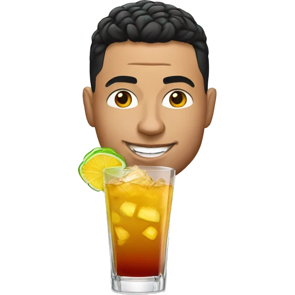 Ronaldo with a cocktail  emoji
