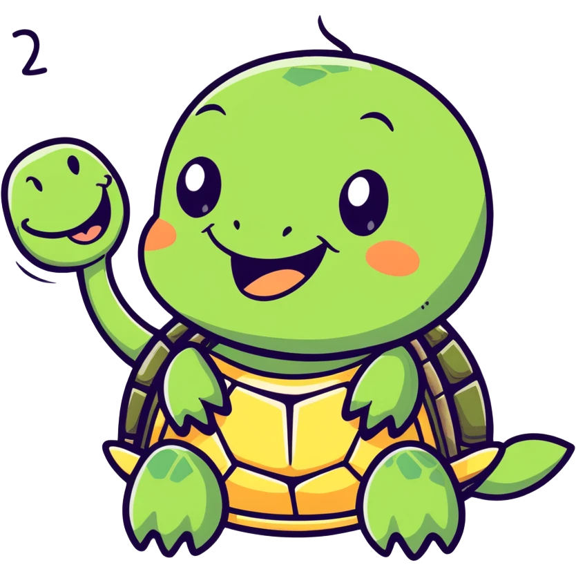 Laughing turtle emoji