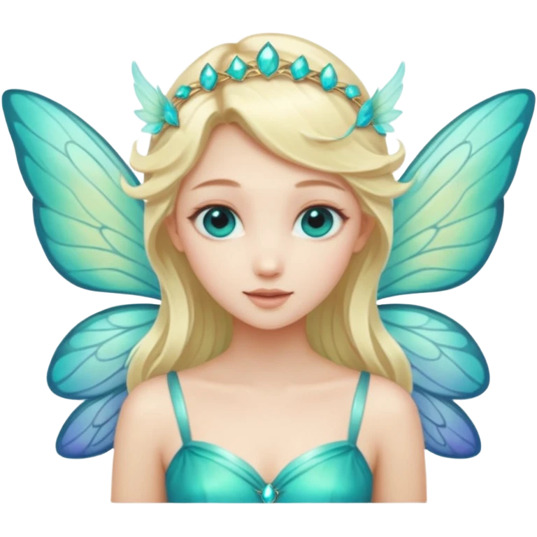 Turquoise fairy emoji