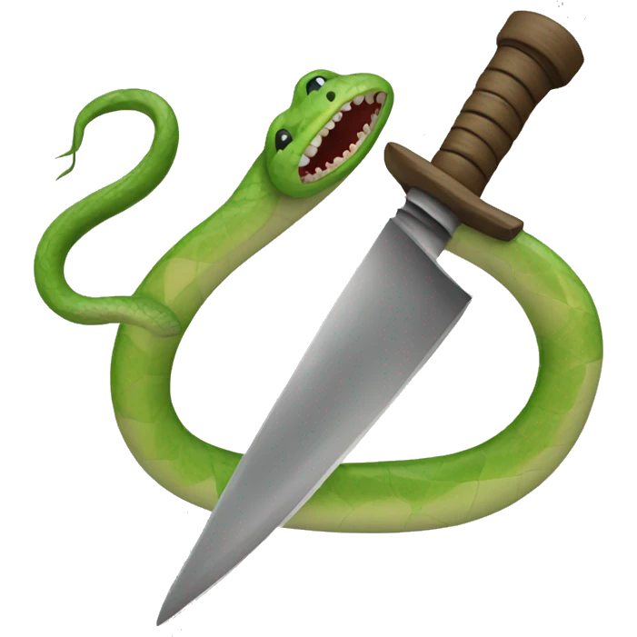 Spears with knife and a snake emoji