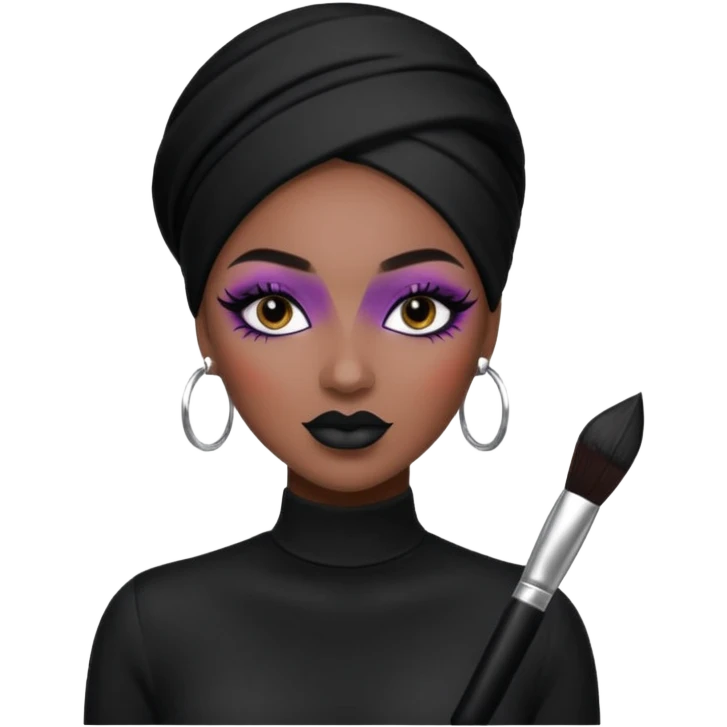 black make up artist emoji