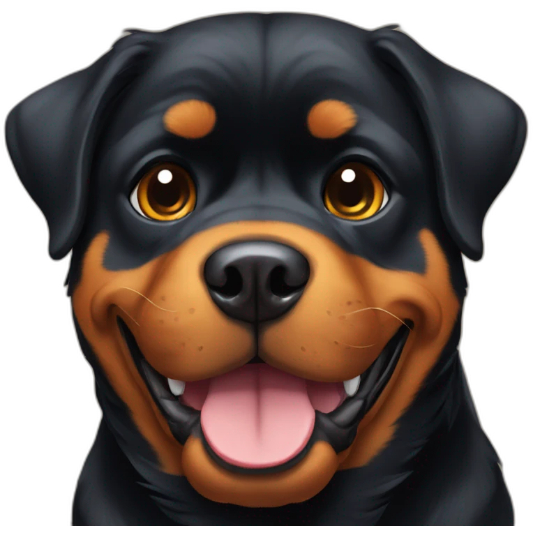 Cute rottweiler emoji