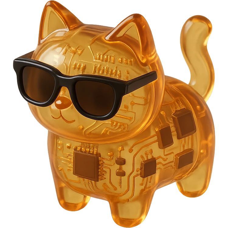 Cat wearing sunglasses emoji