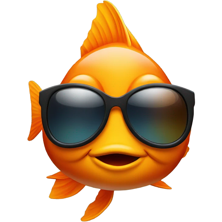 Goldfish with sunglasses  emoji