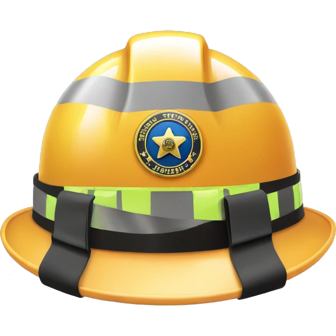 construction hard hat wit sheriffs badge  emoji
