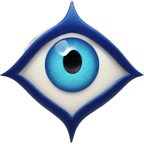 evil eye inside a heart emoji