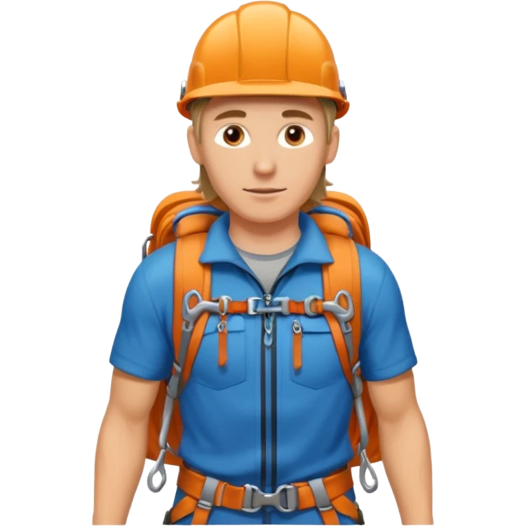 Climber with carabiners in Mountain Climbing Team emoji