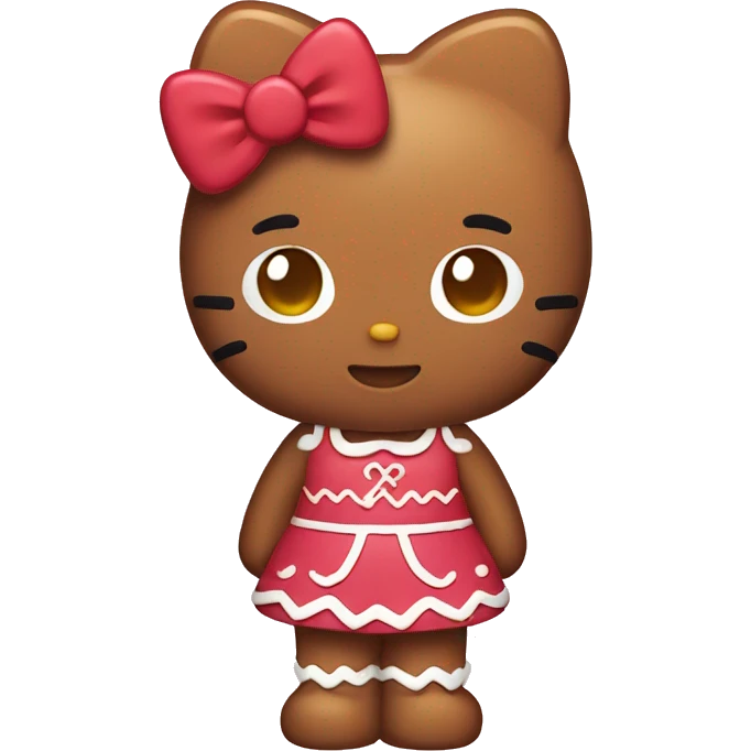 hello kitty with gingerbread costume  emoji