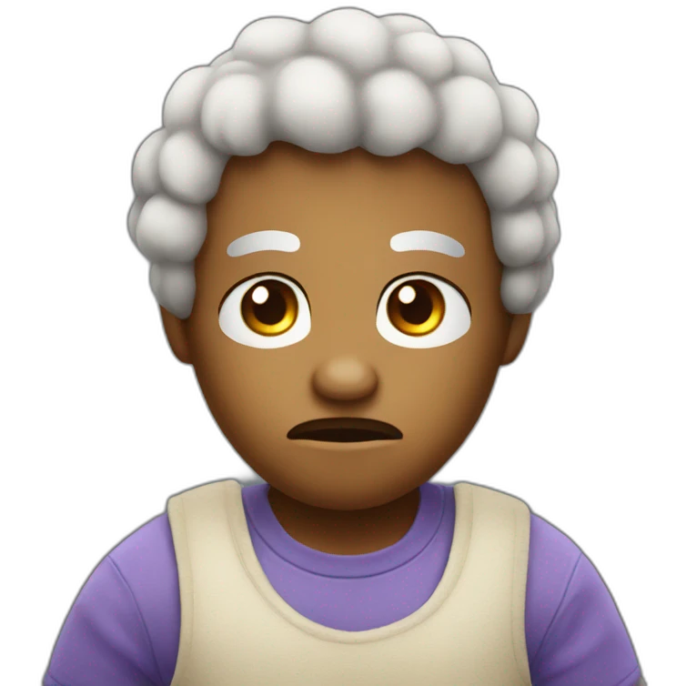 Very offended cute cuddly toy emoji