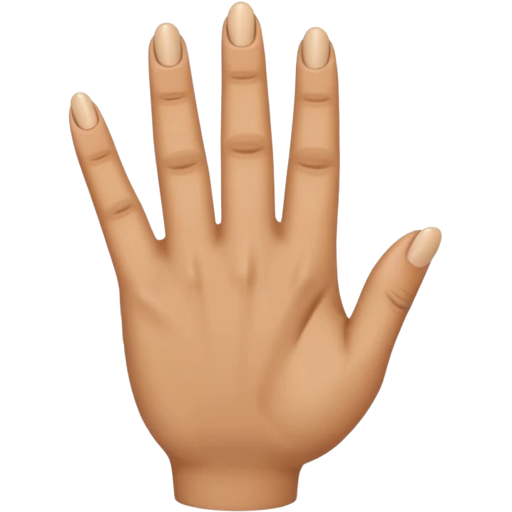 Emoji of ring finger bent forward and all other fingers standing straight from the wrist emoji