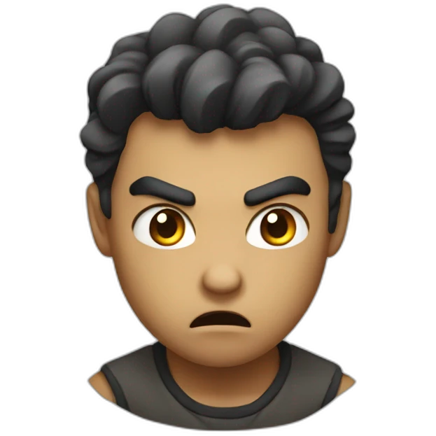 Angry and lovely emoji