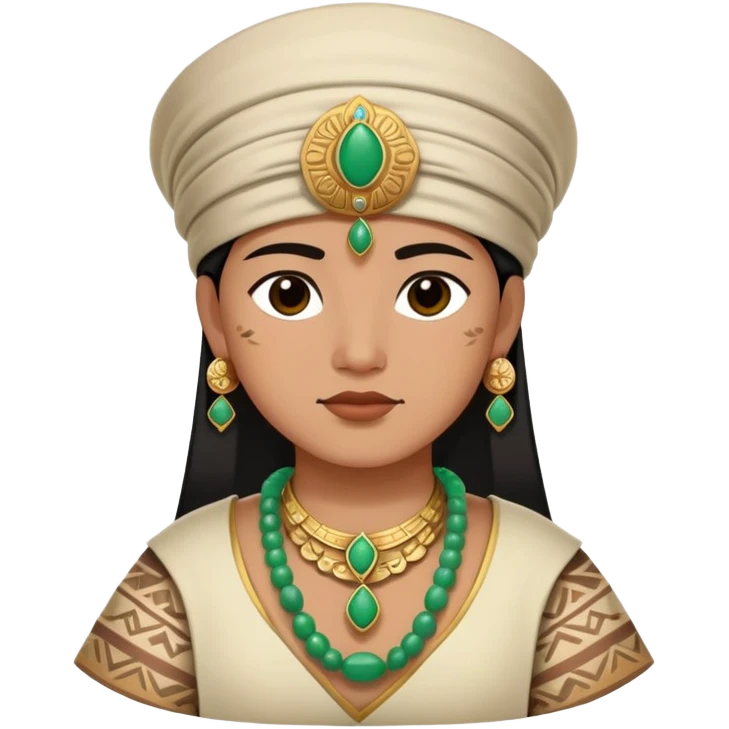 Toltec person with traditional clothing and jade jewelry emoji