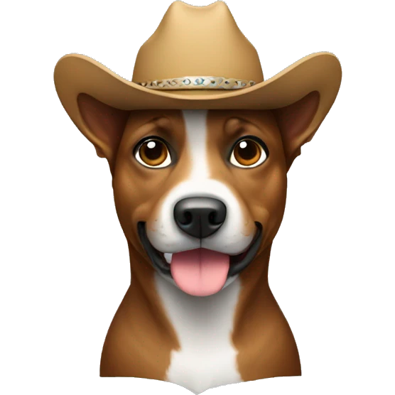 Dog with cowboy hat emoji