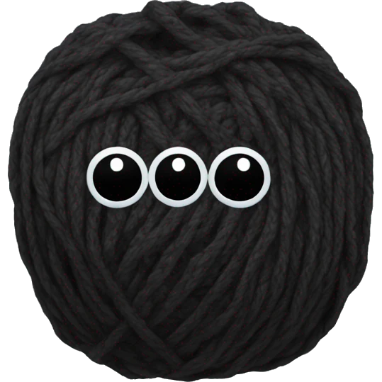 black yarn emoji