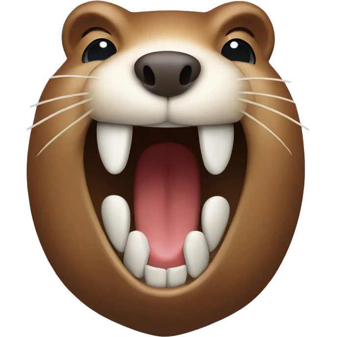 Beaver showing its teeth emoji