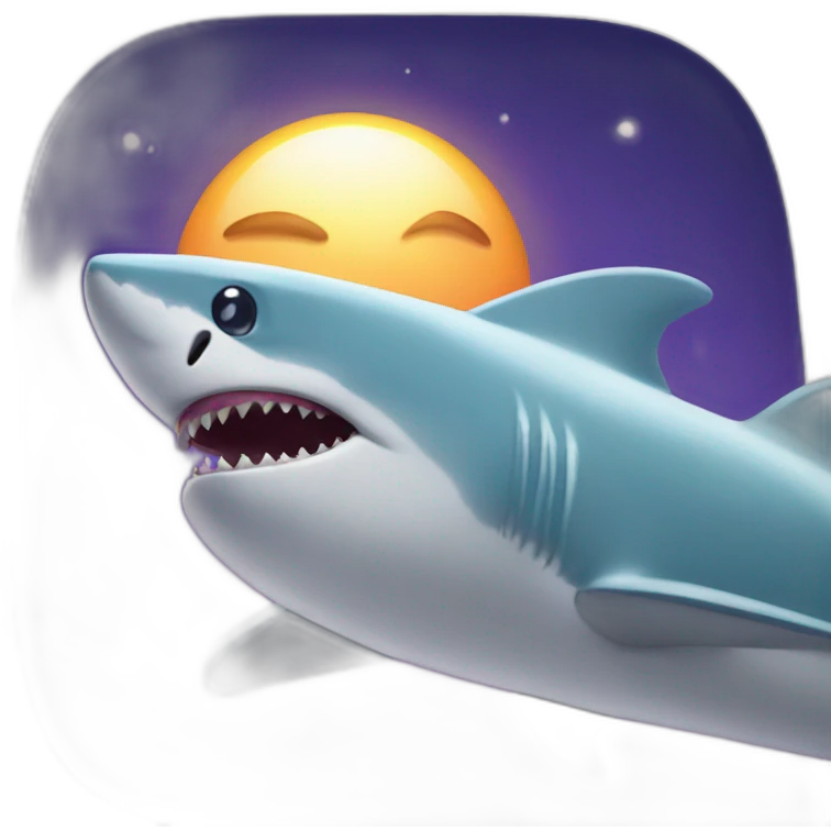 psychic observation shark emoji