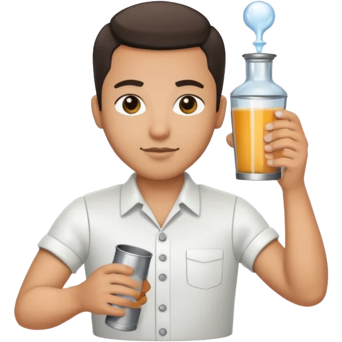 bartender using a Tin-on-Tin shaker emoji