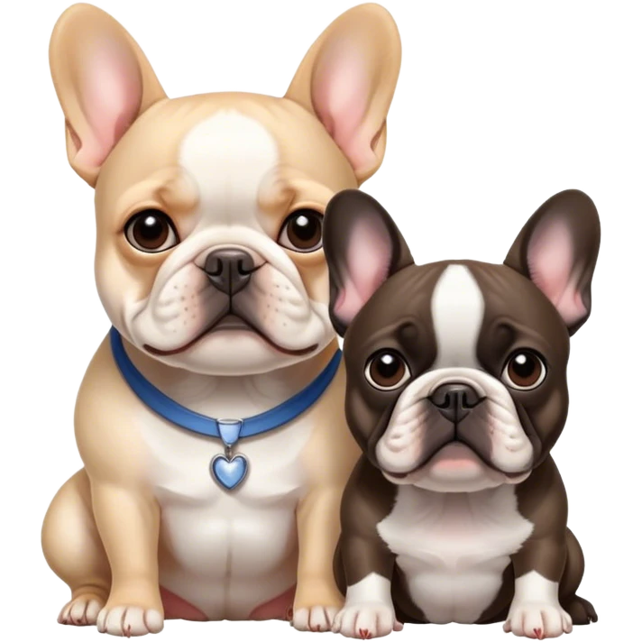 French bulldog and I  emoji
