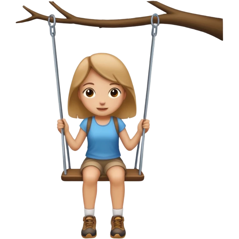 swing hike light brown girl  emoji