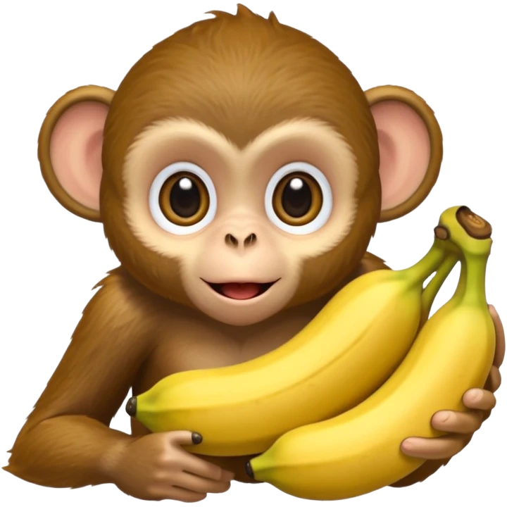 retarded looking monkey sucking a banana emoji