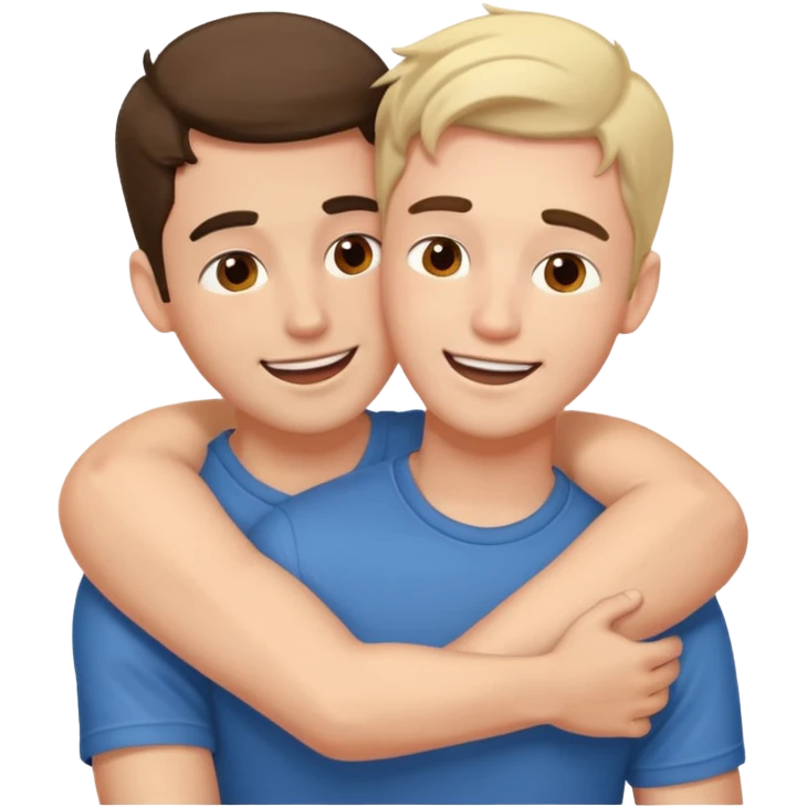 two guys making out emoji