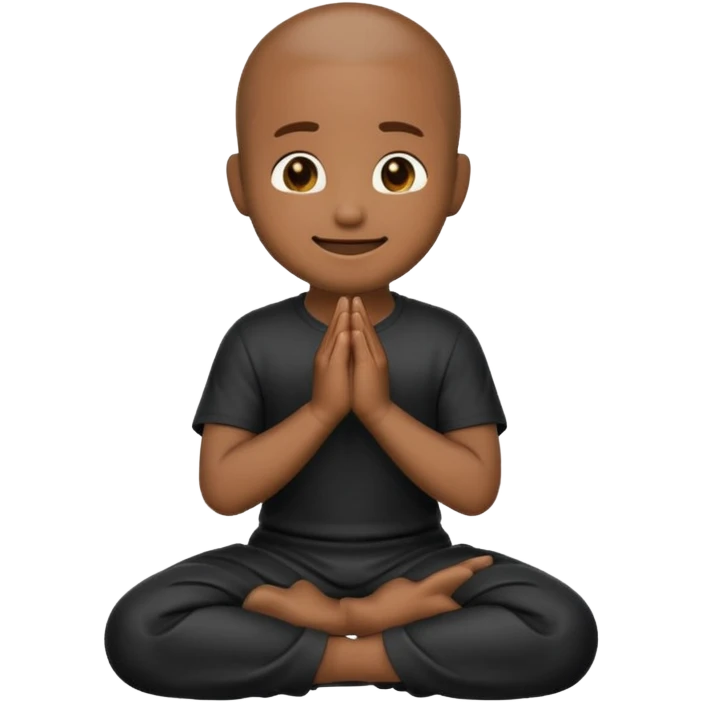 black emoji kneeling praying emoji