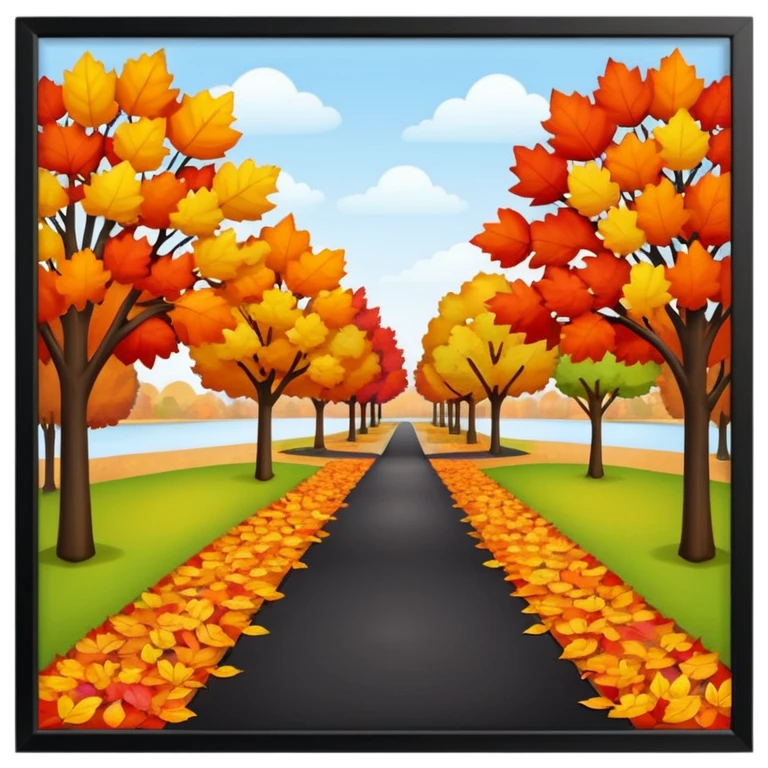 park in autumn emoji
